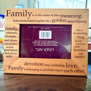 Laser Art ENGRAVED 2000 Millennium WOOD PHOTO FRAME 4"x6" Picture Gift New